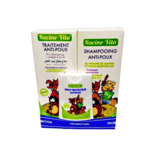 Racine-vita Racine Vita Anti Poux Shampoing +Traitement+Spray Protecteur format voyage Pack Maroc