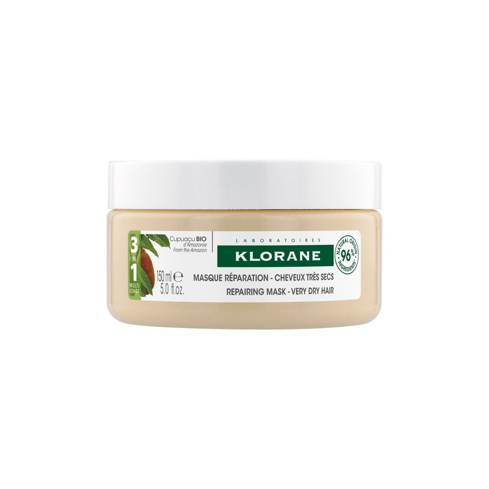 Klorane Masque Réparation 3 en 1 au Cupuaçu BIO – Cheveux très secs 150 ml Maroc