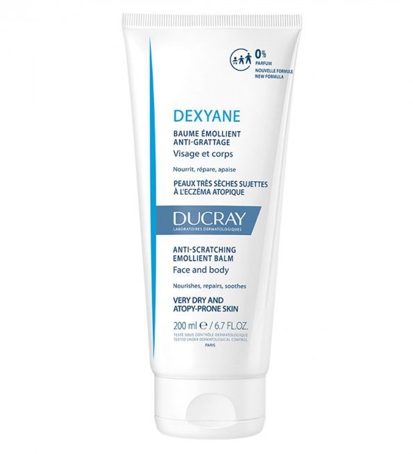 Ducray — Baume Émollient Anti-grattage — Crème pour peaux très sèches et à tendance atopique — Dexyane 200 ml Maroc