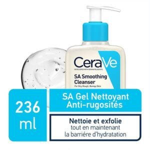 CeraVe SA Gel Nettoyant Anti-Rugosités Peau Sèche et Rugueuse | 236ml Maroc