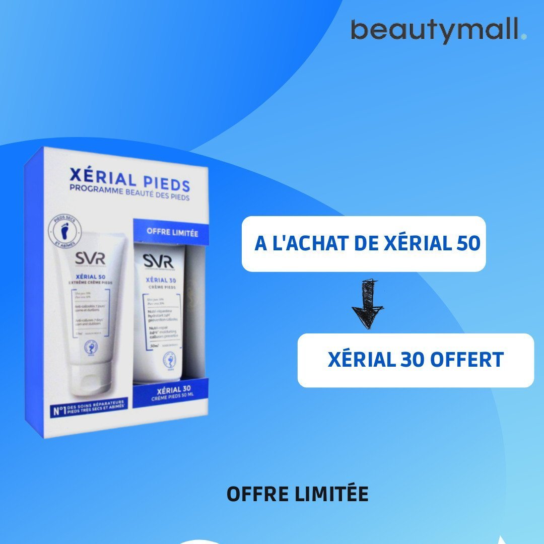 Svr XERIAL 50 Extrême Crème Pieds 50 ML + XERIAL 30 CREME PIEDS Maroc