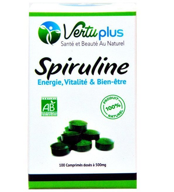 Vertu Plus Spiruline 200 Comprimés Maroc