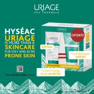 Uriage Hyseac Fluide Spf50+ = Hyseac Gel Nettoyant OFFERT Maroc
