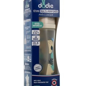 Dodie Biberon Multi Perfore Tetine Debit 3 Rose +6mois 330ml Maroc