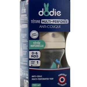 Dodie Biberon Tétine Multi-Perforée ROSE 0-6mois 150ml Maroc
