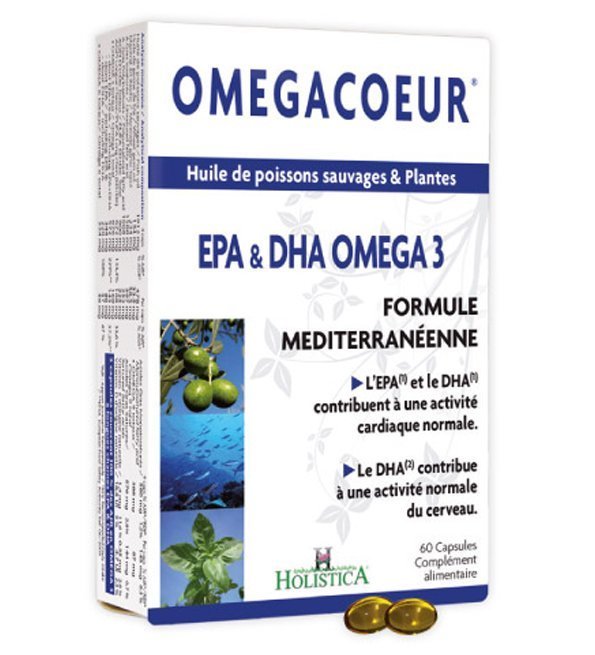 Holistica Omegacoeur Huile de Poisson – 60 Capsules Molles Maroc