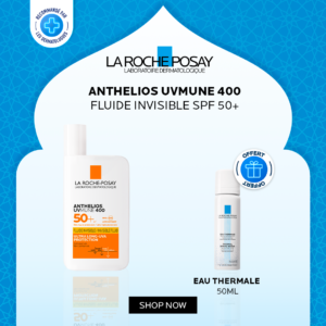 La Roche-Posay ANTHELIOS UVMUNE 400 Crème Solaire Fluide Invisible = Eau Thermale 50ml Offerte Maroc