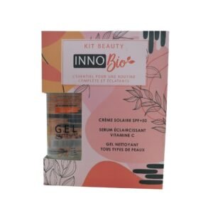 Inno Bio Kit Beauty Creme Solaire spf50+ + Serum Eclat Vitamine C + Gel Nettoyant Maroc