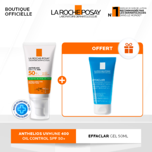 La Roche-Posay Anthelios UV MUNE Crème Solaire Matifiante SPF50ml = Effaclar Gel Nettoyant 50ml Offert Maroc