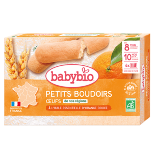 Babybio Petits Boudoirs à l’huile Essentielle d’orange Douce 120G Maroc