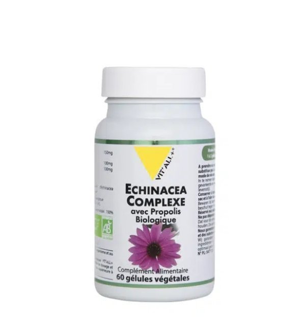 Vit’All+ ECHINACEA COMPLEXE BIO AVEC PROPOLIS 60 GELULES Maroc