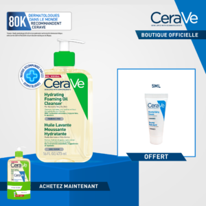 CeraVe Huile Lavante Moussante Hydratante Peau Très Sèche à Atopique | 473ml = Baume Miniature Offe Maroc