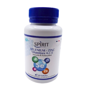 Spirit Selenium Zinc Vitamines A.C.E 60gelules Maroc