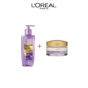 L’Oréal Paris Lot Gel Wash Hyaluron 200ml + Crème Jour 50ml Maroc