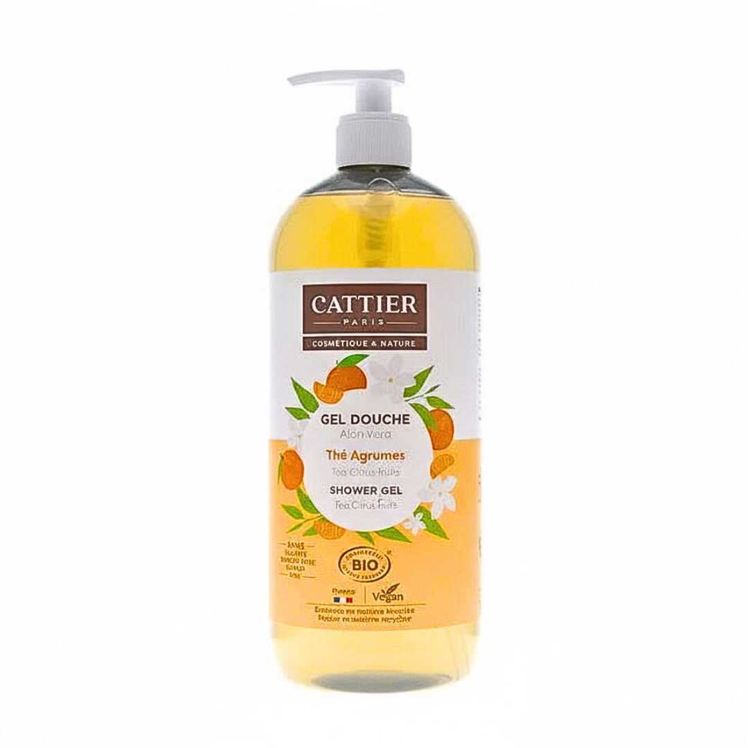 Cattier Gel Douche Aloe Vera Parfum Clelentine-Fleur D’oranger 1L Maroc