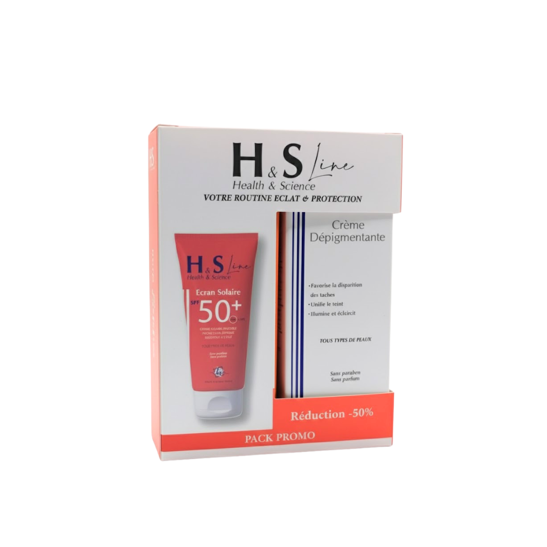 H&s Line H&S Ecran Solaire Spf50 + Creme Depigmentante 50ml Pack -50% Maroc