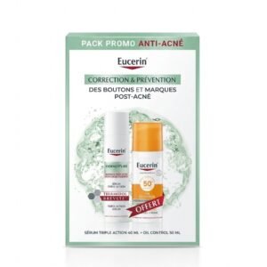 Eucerin Dermopure Triple Effect Serum 40ml+Ecran Huile Control 50ml Pack Maroc