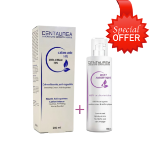 Centaurea Creme Uree 10% 200ml+Spray Antiseptique 125ml Pack Maroc