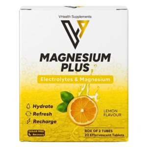 Vhealth Maghnesium Plus Lemon Box of 2 Tubes 20Tablets Maroc
