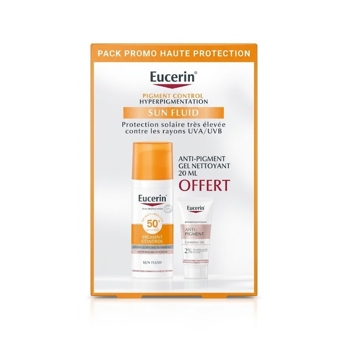 Eucerin Écran Pigment Control + Mini Anti-Pigment Gel Nettoyant Pack 50ml Maroc