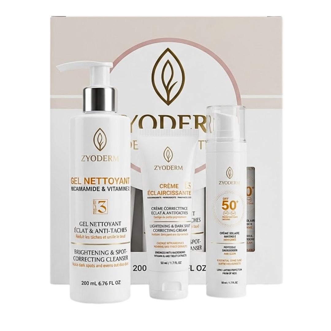 Zyoderm Dermawhite Coffret Éclaircissant Crème + Écran + Gel Nettoyant Maroc
