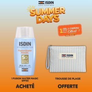 Isdin Fotoprotector Fusion Fluide water Magic 50Ml = Trousse Offerte Maroc