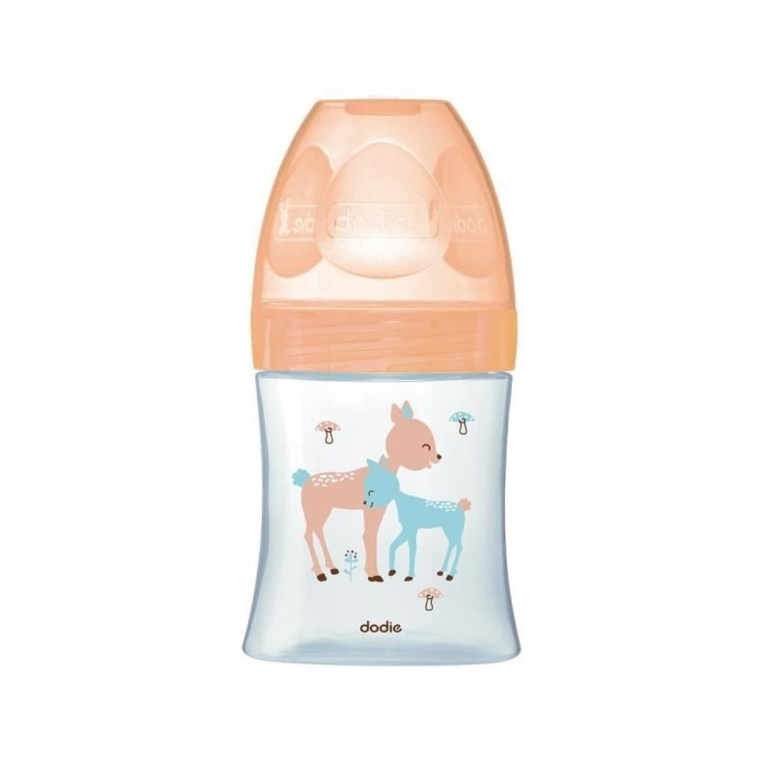 Dodie Biberon Sens+ Verre 150ml Beige 0-6m Tetine Plat D1 Maroc