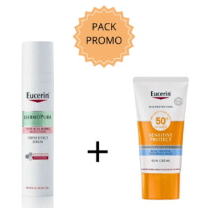Eucerin Dermopure Triple Effect Serum 40ml+Sun Creme spf50+ 50ml Pack Maroc