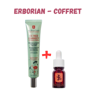 Erborian Coffret CC Red Correct 45ml + Skin Therapy 10ml Maroc