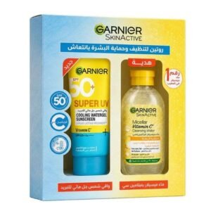 Garnier SUPER UV SPF 50 + COOLING WATERGEL + MICELLAR VITAMINE C OFFERT Maroc