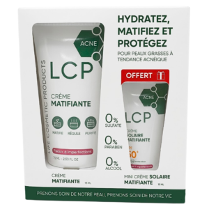 LCP Creme Matifiante 75ml+Ecran Solaire Spf50+ 15ml Pack Maroc