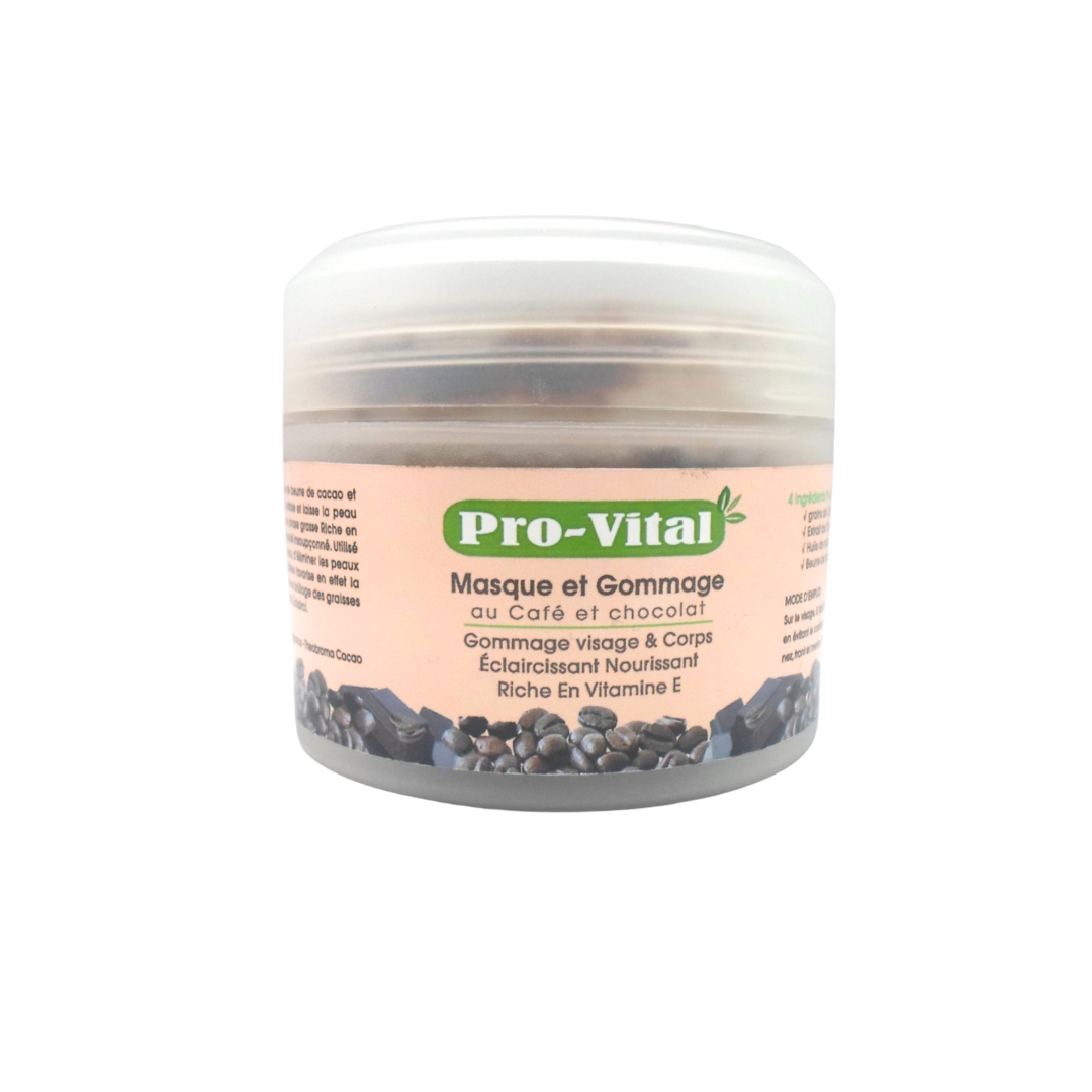 Pro-vital Pro Vital Masque et Gommage au Café et chocolat 200gr Maroc