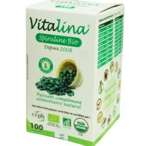 Vitalina Spiruline Bio – 100 Comprimés Maroc