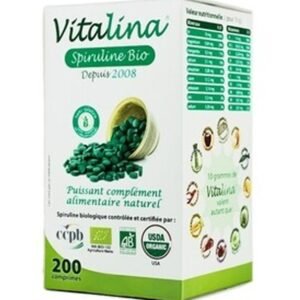 Vitalina Spiruline Bio – 200 Comprimés Maroc