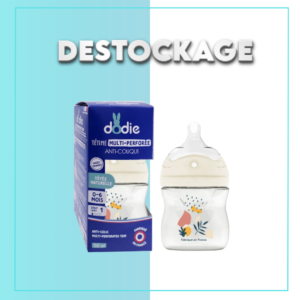 Dodie Biberon Tétine Multi-Perforée Rose 0-6mois 150ml – Destockage Maroc