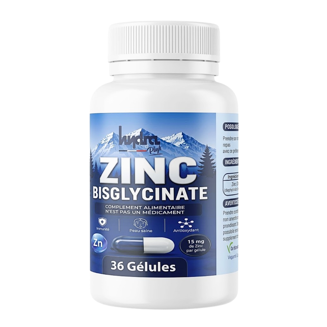 Hydra Plus Zinc Bisglycinate 15mg 36 Gelules Maroc